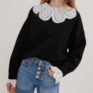 Maje scalloped-collar sweatshirt